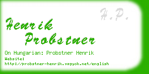 henrik probstner business card